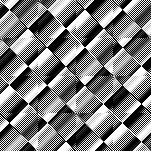 Modèle sans couture géométrique noir et blanc avec ligne . — Image vectorielle