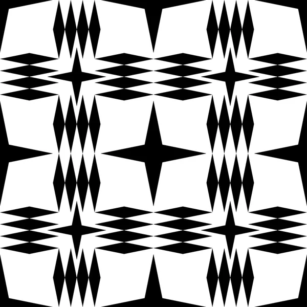 Czarno-biały wzór geometryczny bezszwowe z romb. — Wektor stockowy
