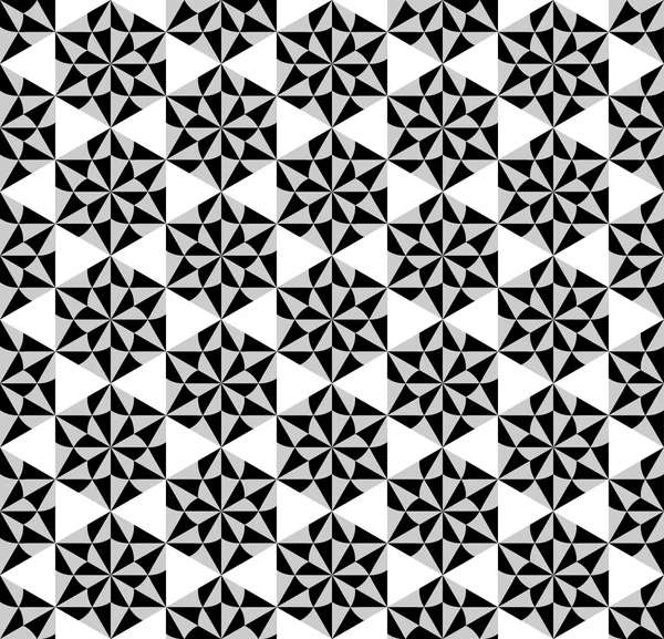 Svart og hvit geometrisk sømløst mønster, abstrakt bakgrunn . – stockvektor