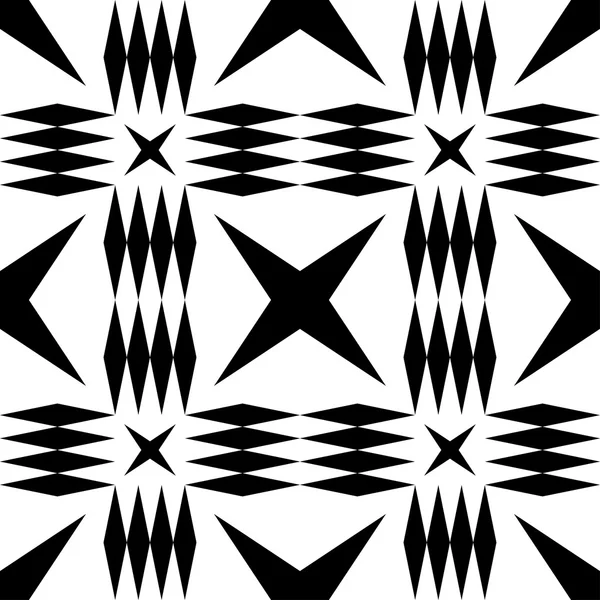 菱形と黒と白の幾何学的なシームレス パターン. — ストックベクタ
