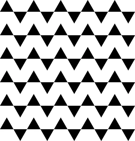Black and white geometric seamless pattern with triangle. — Stock Vector