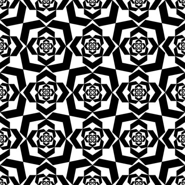 siyah ve beyaz geometrik seamless modeli, arka plan.