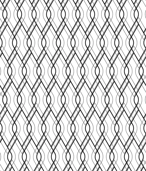 Schwarz-weißes geometrisches nahtloses Muster mit Linie, abstraktes b — Stockvektor