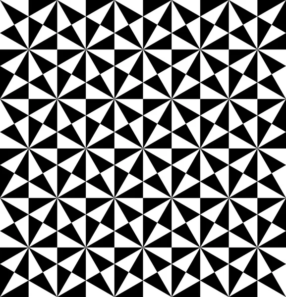 Patrón geométrico sin costura en blanco y negro con triángulo, abstra — Vector de stock