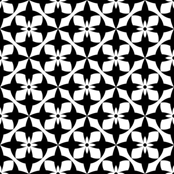 Zwart-wit geometrische naadloze patroon, abstracte achtergrond. — Stockvector