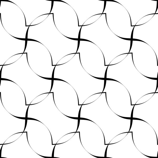 Black and white seamless pattern, abstract background.