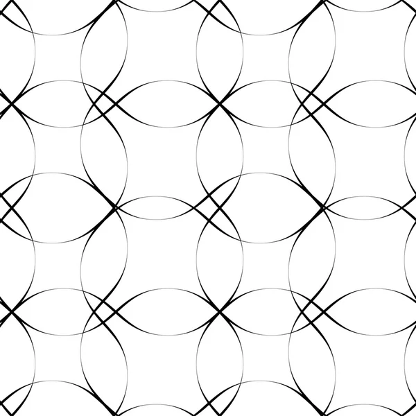Black and white seamless pattern wave line style, abstract backg — Stock Vector