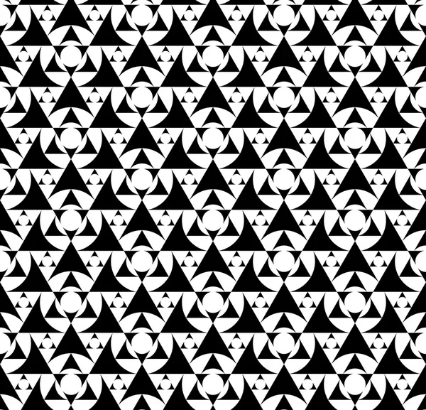 Black and white geometric seamless pattern, abstract background. — Stock Vector