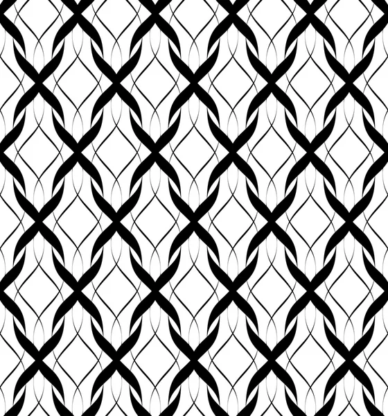 Black and white seamless pattern twist line style, abstract back — Stock Vector