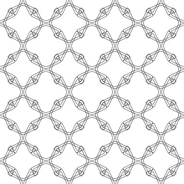 Siyah ve beyaz seamless modeli modern şık, soyut backgr