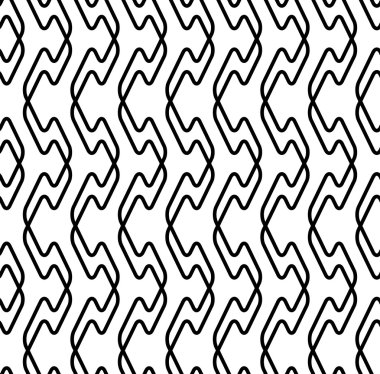 Siyah ve beyaz seamless modeli modern şık, soyut backgr