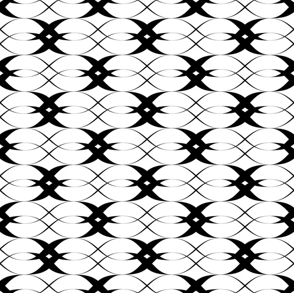 Černá a bílá vzor bezešvé twist styl čáry, abstraktní zpět — Stockový vektor