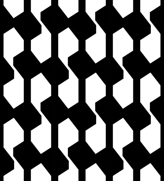 Zwart-wit geometrische naadloze patroon, abstracte achtergrond. — Stockvector