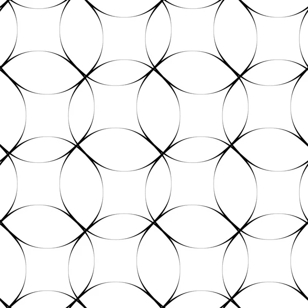 Modello geometrico senza cuciture in bianco e nero con cerchio, sfondo astratto . — Vettoriale Stock