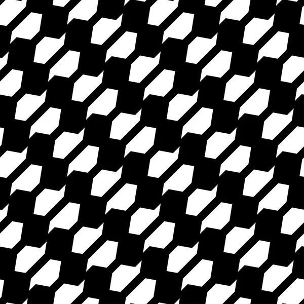 Black and white geometric seamless pattern, abstract background. — Stock Vector