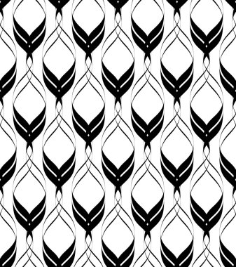 Siyah ve beyaz Dikişsiz desen çizgi stili, soyut geri çevir