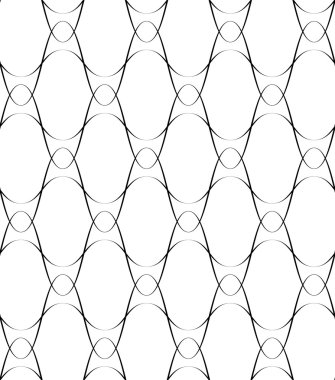 Siyah ve beyaz seamless modeli dalga çizgi stili, soyut backg