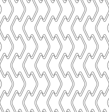 Siyah ve beyaz seamless modeli modern çizgiyle, abstr şık