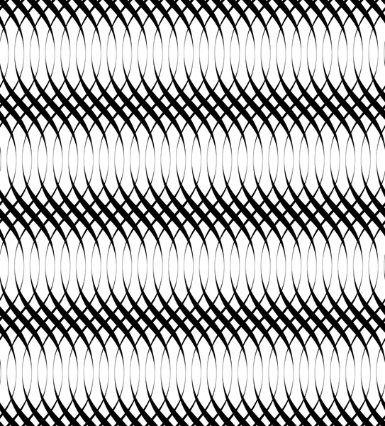 Чорно-білий безшовний стиль лінії хвилі візерунка, абстрактний фон — стоковий вектор
