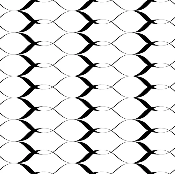 黒と白のシームレスなパターン波ライン スタイル、抽象的な背景 — ストックベクタ