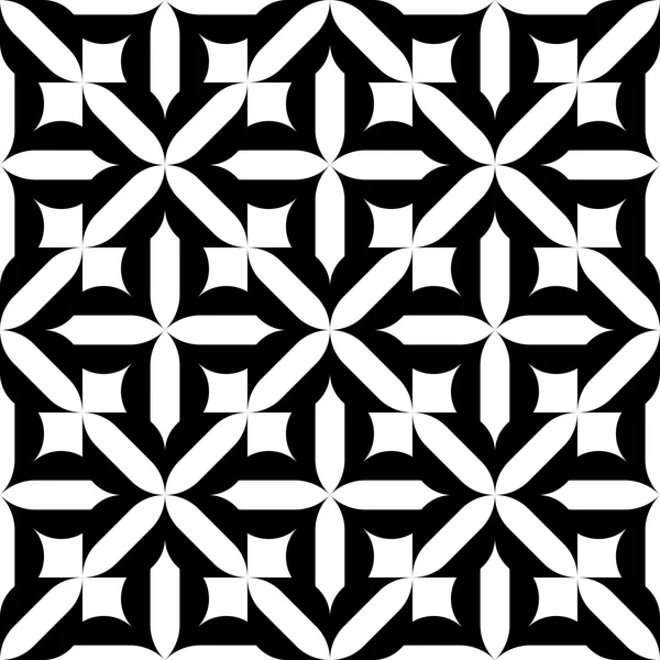 Zwart-wit geometrische naadloze patroon, abstracte achtergrond. — Stockvector