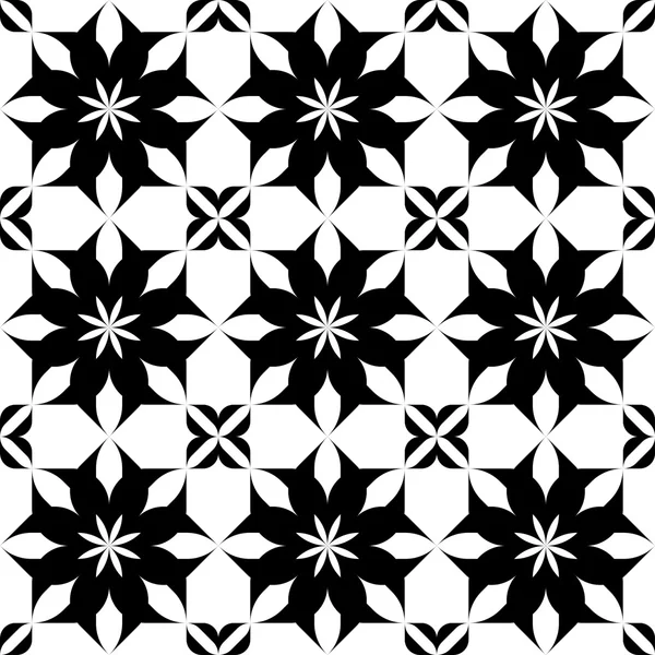 Zwart-wit geometrische naadloze patroon, abstracte achtergrond. — Stockvector