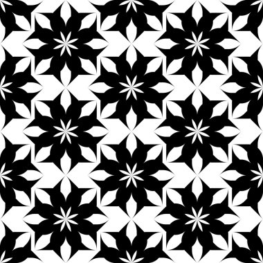 Siyah ve beyaz seamless modeli, arka plan.