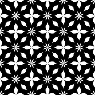 Siyah ve beyaz seamless modeli, arka plan.