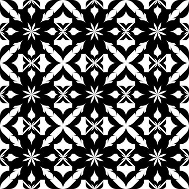 Siyah ve beyaz seamless modeli, arka plan.