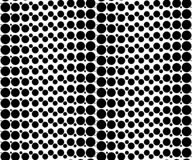 Siyah ve beyaz daire, soyut geometrik seamless modeli