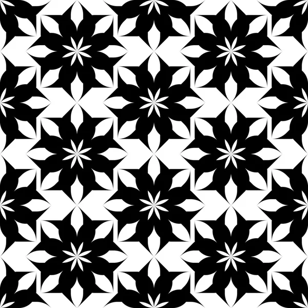 Nahtloses Schwarz-Weiß-Muster, abstrakter Hintergrund. — Stockvektor