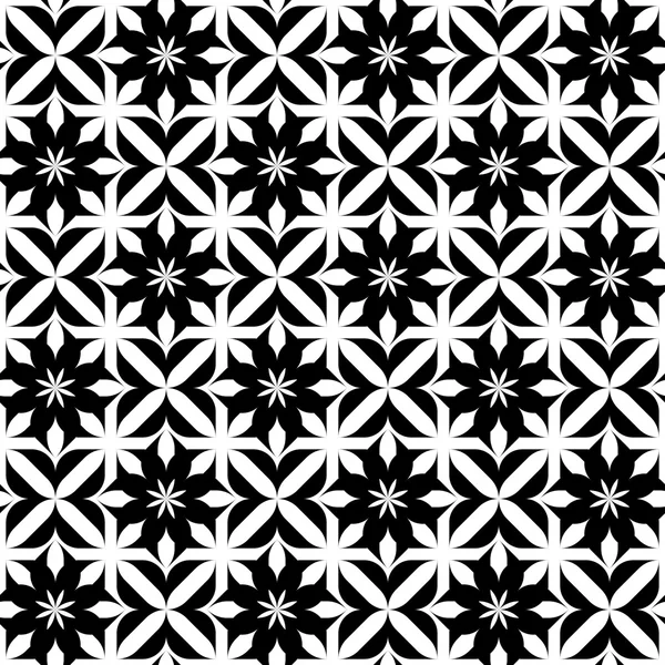 Black and white seamless pattern, abstract background. — Stock Vector