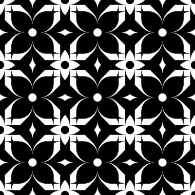 Siyah ve beyaz seamless modeli, arka plan.