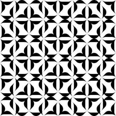 Siyah ve beyaz seamless modeli, arka plan.