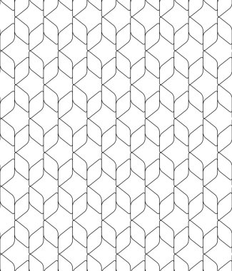 Siyah ve beyaz geometrik seamless modeli yuvarlak köşe dia ile