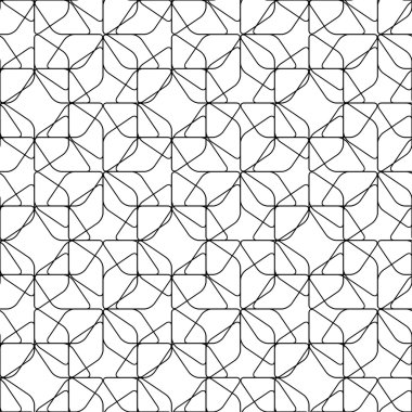 Siyah ve beyaz geometrik seamless modeli modern l ile şık