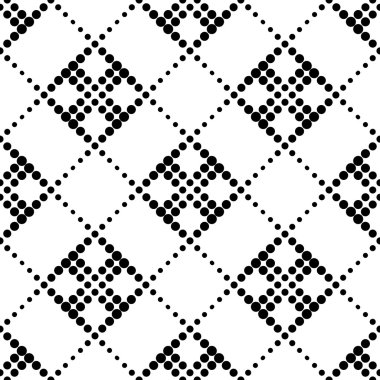 Siyah ve beyaz daire, soyut geometrik seamless modeli