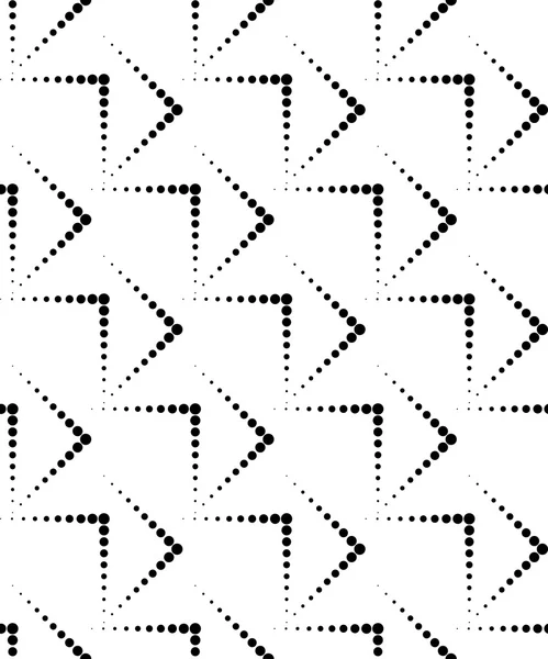 Zwart-wit geometrische naadloze patroon met cirkel, abstract — Stockvector