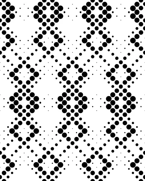 黑色和白色圆圈，抽象几何无缝模式 — 图库矢量图片