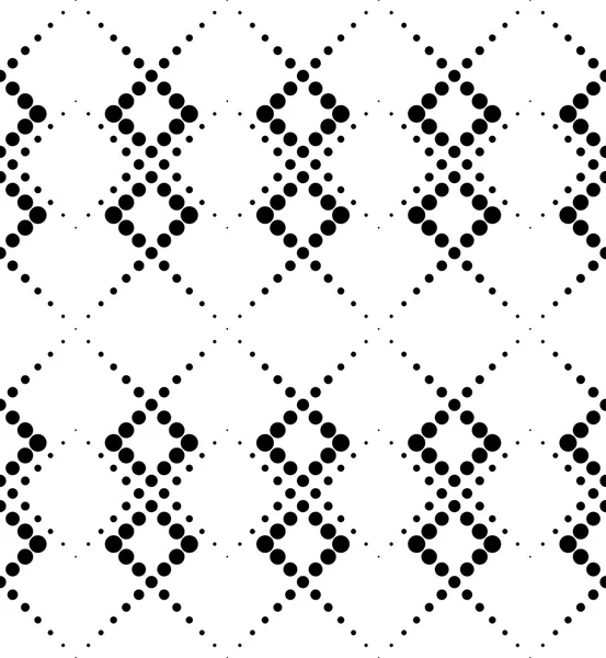Чорно-білий геометричний безшовний візерунок з колом, абстрактний — стоковий вектор