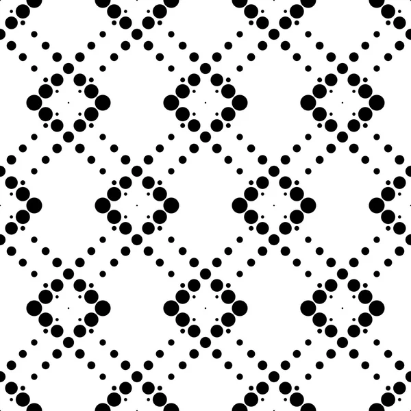 サークル、抽象的な黒と白の幾何学的なシームレスなパターン — ストックベクタ