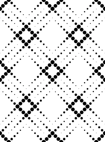 Modello geometrico senza cuciture in bianco e nero con cerchio, astratto — Vettoriale Stock