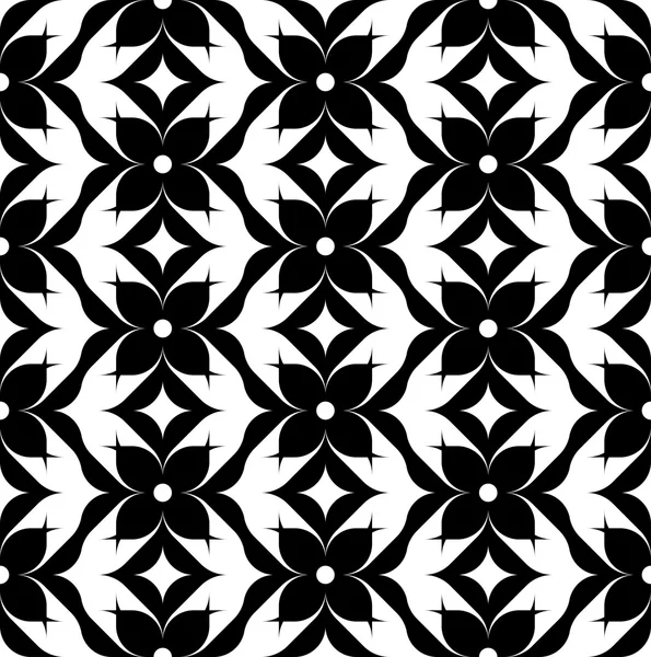 Black and white seamless pattern, abstract background. — Stock Vector