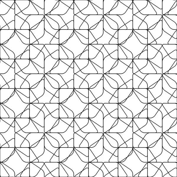 Black and white geometric seamless pattern modern stylish with l — Stock Vector