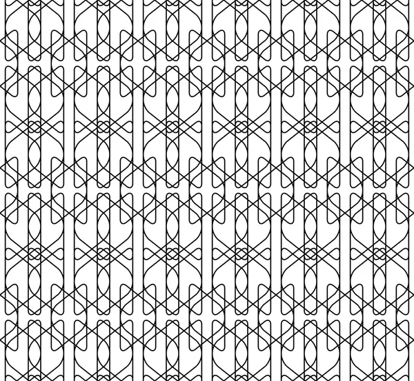 Black and white geometric seamless pattern modern stylish with l — Stock Vector