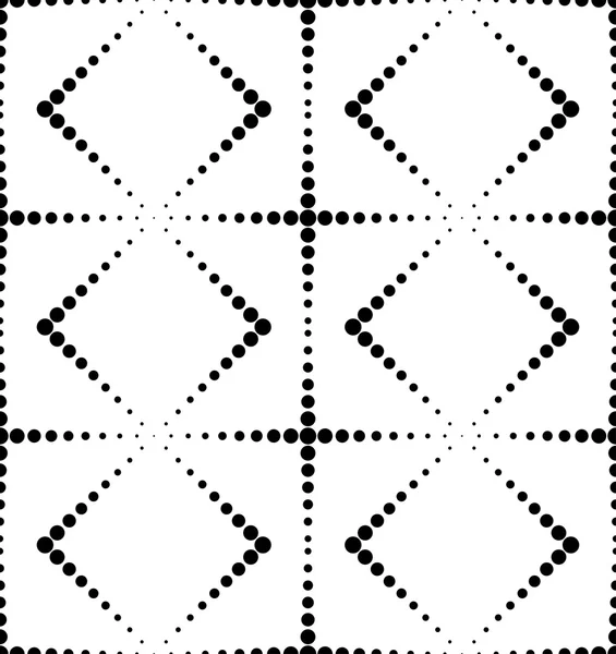 Czarno-biały wzór geometryczny bezszwowe z kręgu, streszczenie — Wektor stockowy