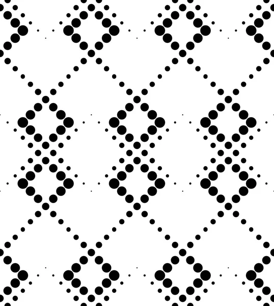 Motif géométrique sans couture noir et blanc avec cercle, abstrait — Image vectorielle