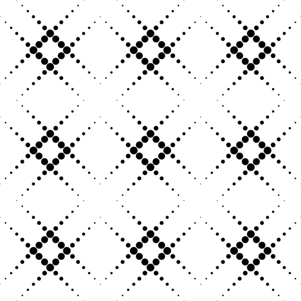 サークル、抽象的な黒と白の幾何学的なシームレスなパターン — ストックベクタ
