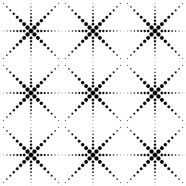 黑色和白色圆圈，抽象几何无缝模式 — 图库矢量图片