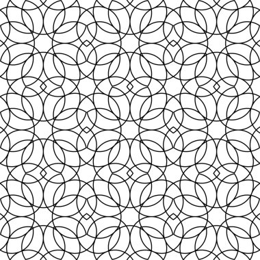 Siyah ve beyaz çizgi, arka plan ile geometrik seamless modeli.